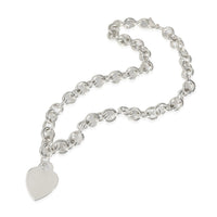 Heart Tag Necklace in Sterling Silver