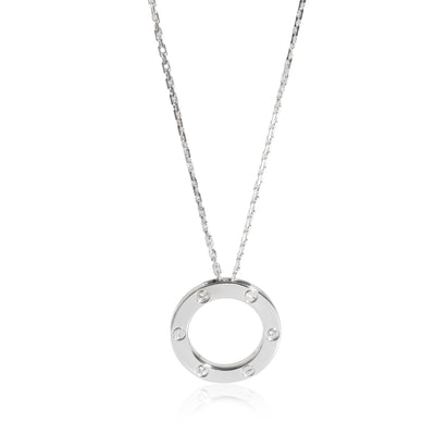 Love Necklace, 3 Diamonds (White Gold)