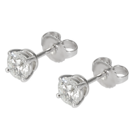 Diamond Collection Stud Earrings in Platinum I VS1 0.94 Ctw