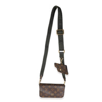 Khaki Monogram Canvas Felicie Strap & Go