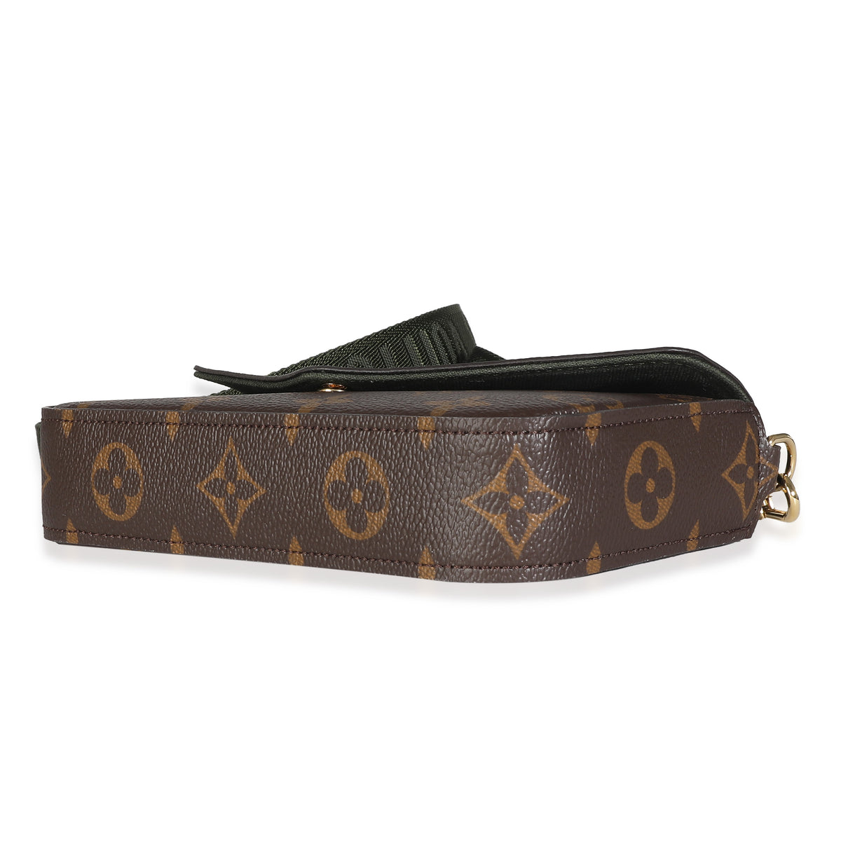 Khaki Monogram Canvas Felicie Strap & Go