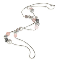 Elements Necklace with Rose Quartz in  Sterling Silver