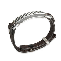 David Yurman Modern Cable Leather ID Bracelet in  Sterling Silver