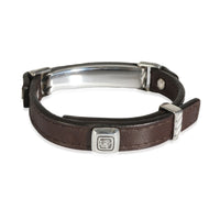 David Yurman Modern Cable Leather ID Bracelet in  Sterling Silver