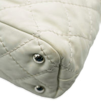 White Quilted Calfskin Ultimate Stitch Hobo