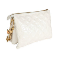 Cream Puffy Lambskin Monogram Coussin PM