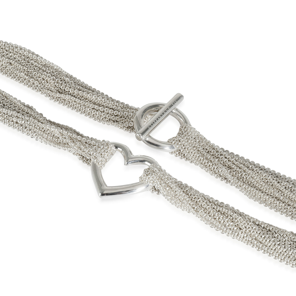 Heart Multi-Strand Necklace in  Sterling Silver