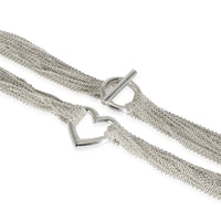 Heart Multi-Strand Necklace in  Sterling Silver