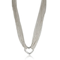 Heart Multi-Strand Necklace in  Sterling Silver