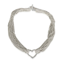 Heart Multi-Strand Necklace in  Sterling Silver