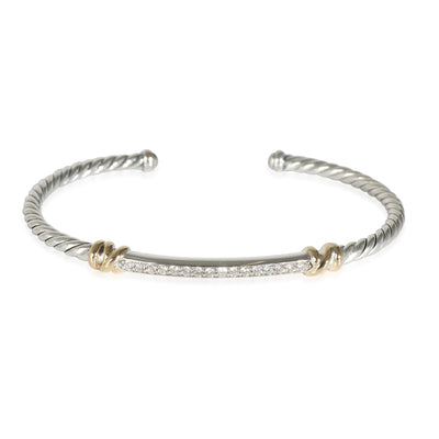 David Yurman Helena Bracelet in 18k Yellow Gold/Sterling Silver 0.25 CTW