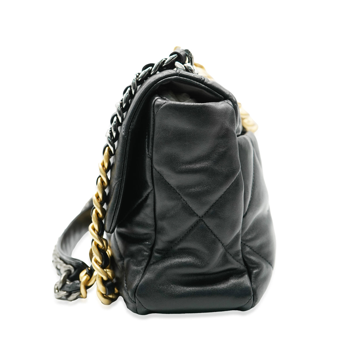 Chanel Black Quilted Lambskin Medium Chanel 19 Flap Bag