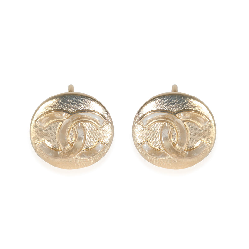Chanel CC Clip on Button Earrings