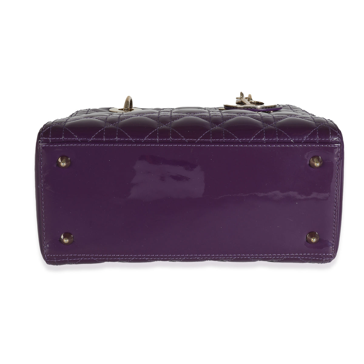 Purple Cannage Patent Medium Lady Dior