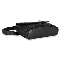 Black Quilted Calfskin Carry With Chic Flap Waist Bag