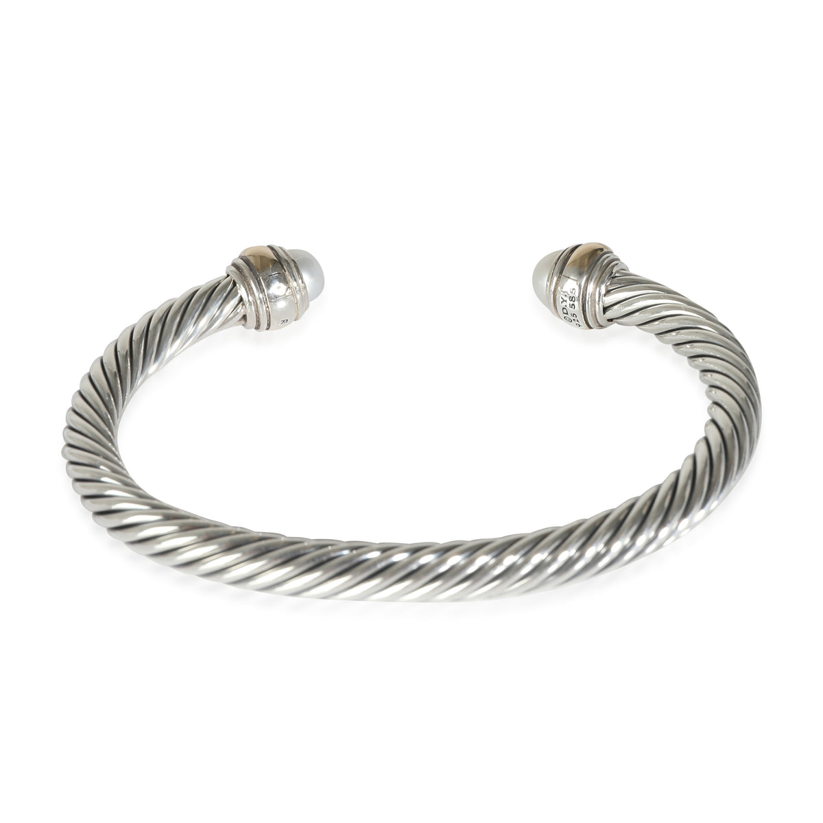 David Yurman Cable Classic Pearl Bracelet in 14k Yellow Gold/Sterling Silver