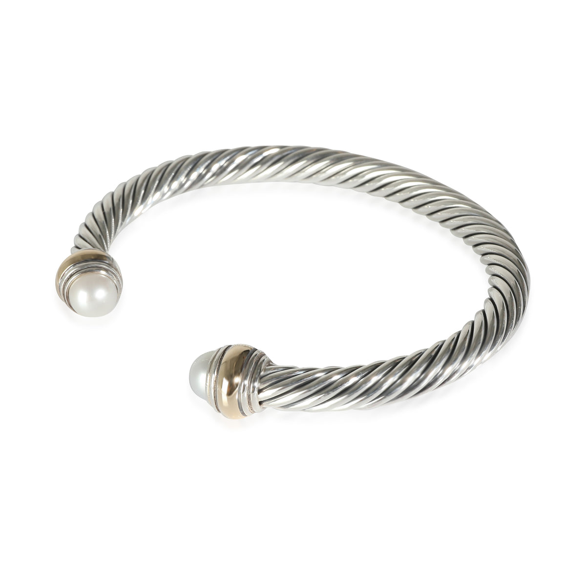 David Yurman Cable Classic Pearl Bracelet in 14k Yellow Gold/Sterling Silver