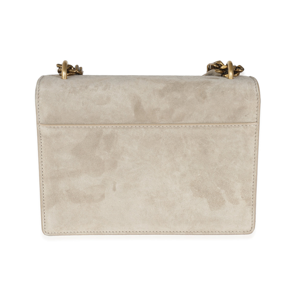 Matt Gold Suede Small Sunset Chain Bag