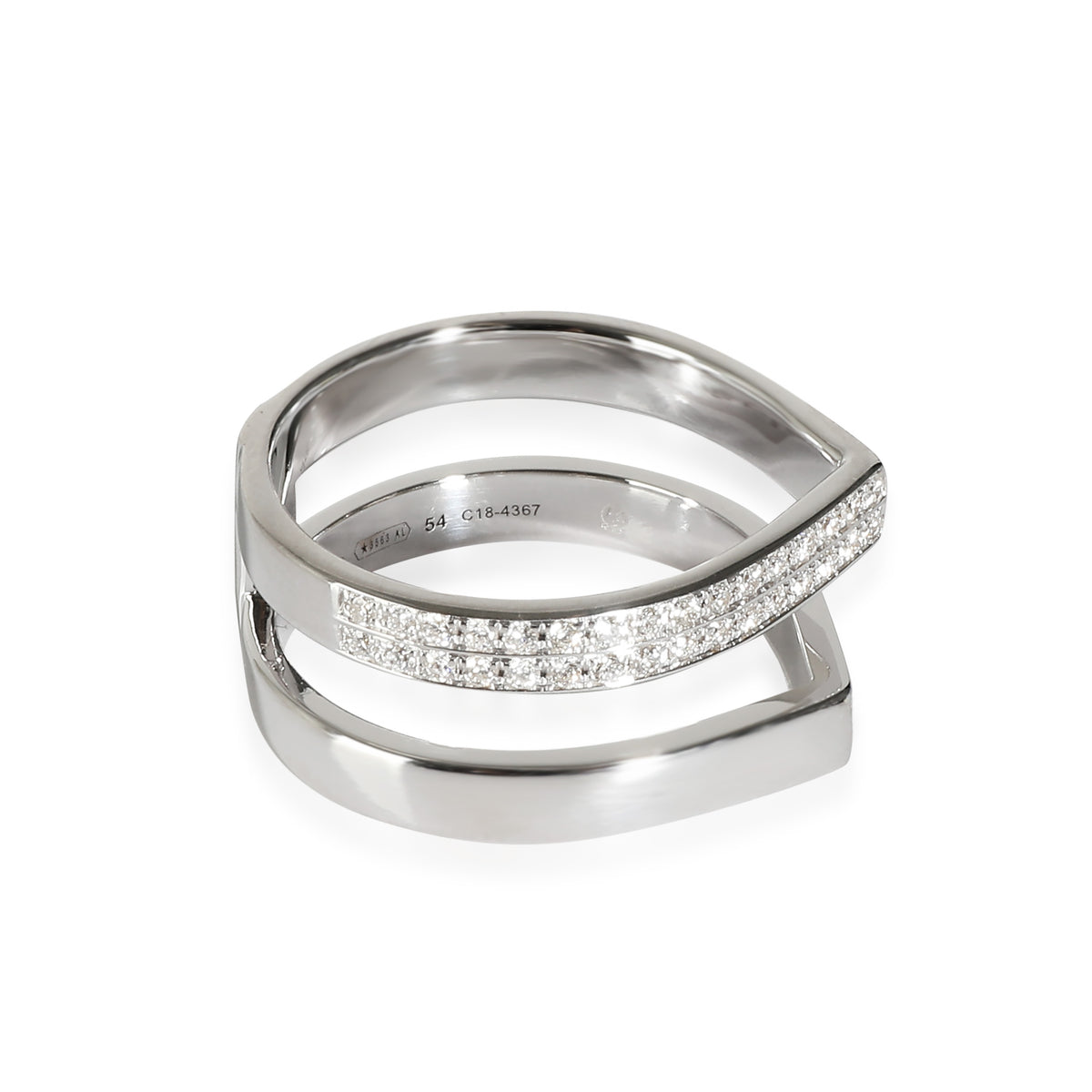 Repossi Antifer Ring in 18K White Gold 0.64 CTW