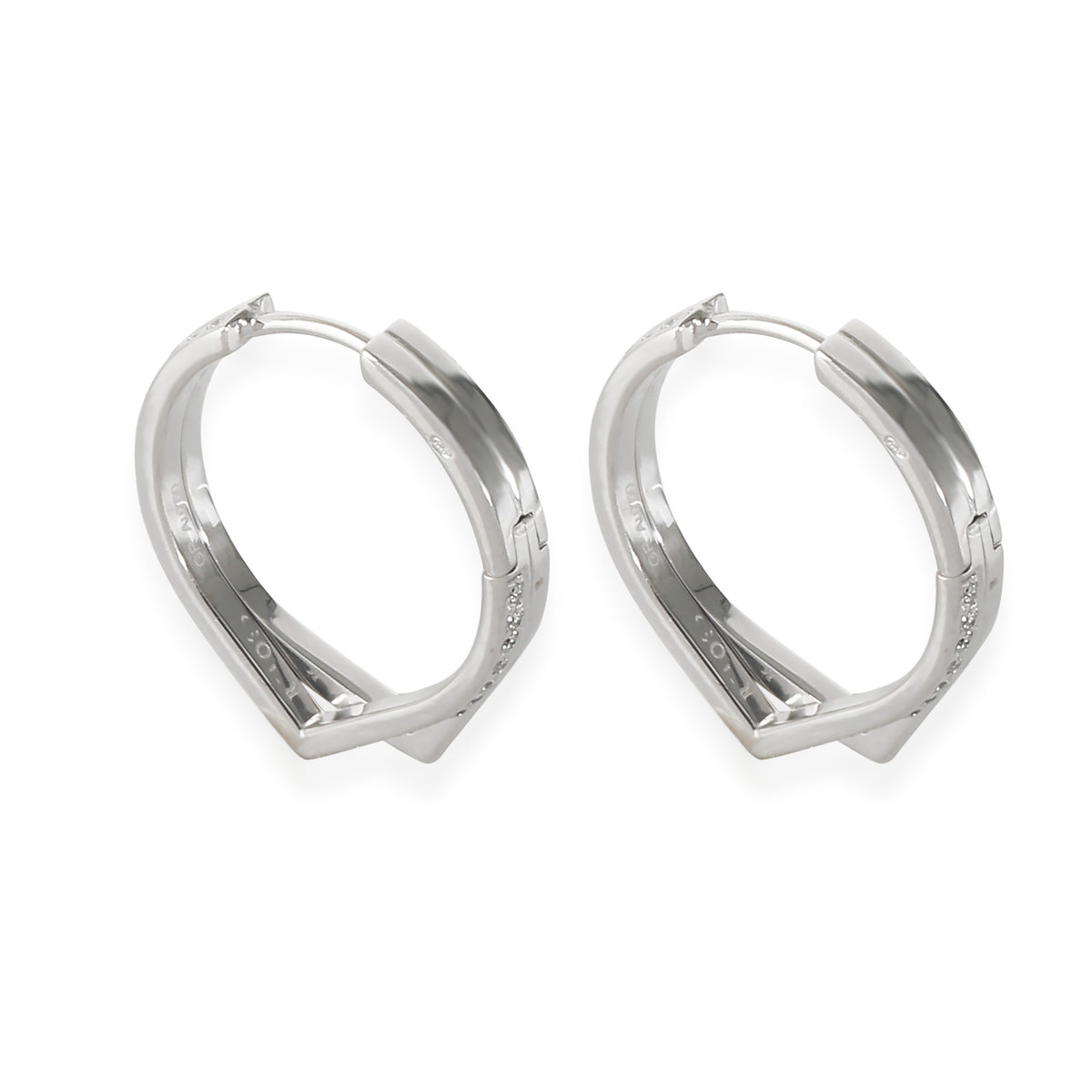 Repossi Antifer Hoop Earring in 18K White Gold 0.34 CTW