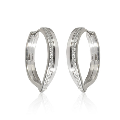 Repossi Antifer Hoop Earring in 18K White Gold 0.34 CTW