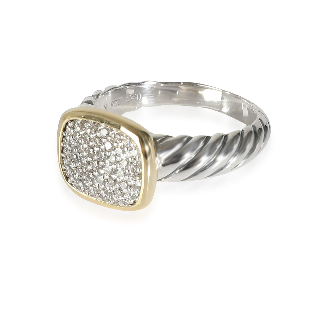 David Yurman Noblesse Ring in 18K Yellow Gold/Sterling Silver 0.5 CTW