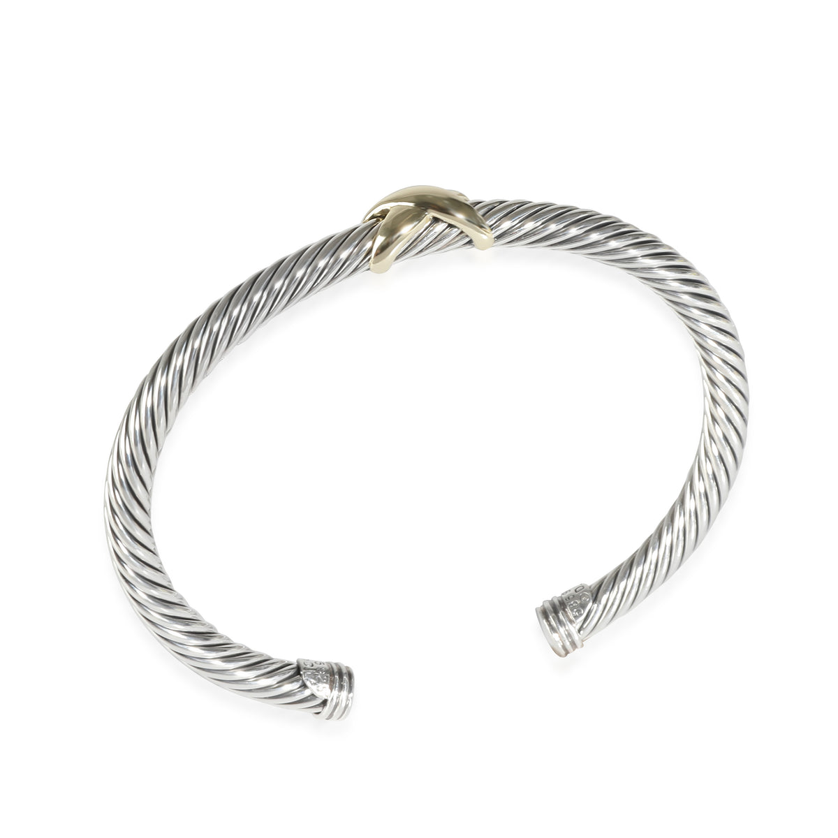 David Yurman Cable Classic Bangle in 14K Yellow Gold/Sterling Silver