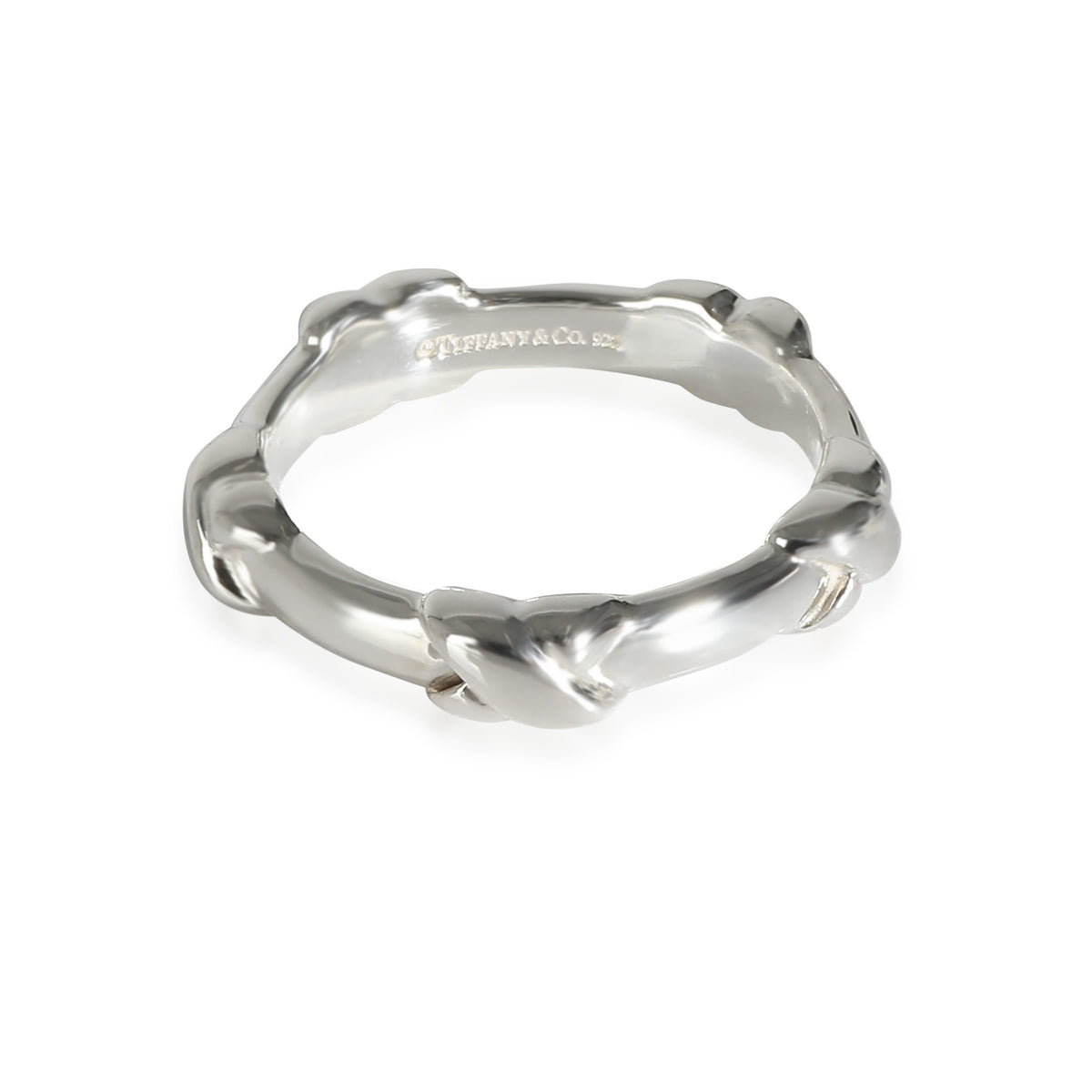 Signature X Station Band in Sterling Silver