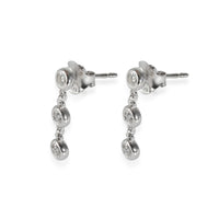 Elsa Peretti Diamond By The Yard Drop Earrings in Silver 0.3 CTW