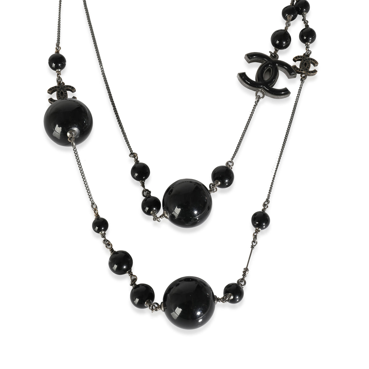 2009 Black Bead CC Necklace