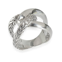 Classic Chain Knife Edge Ring  in Sterling Silver