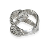 Classic Chain Knife Edge Ring  in Sterling Silver