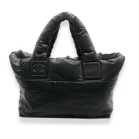 Black Quilted Nylon Small Reversible Coco Cocoon Tote