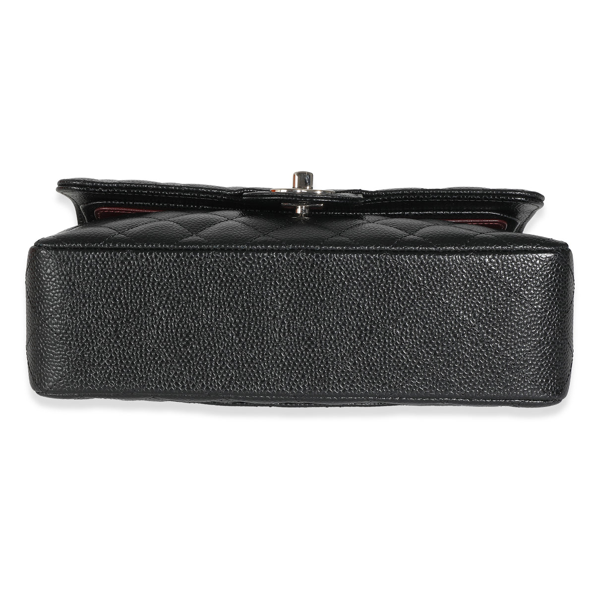 Black Quilted Caviar Small Classic Double Flap Handbag