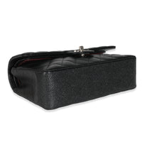 Black Quilted Caviar Small Classic Double Flap Handbag