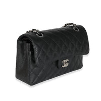 Black Quilted Caviar Small Classic Double Flap Handbag