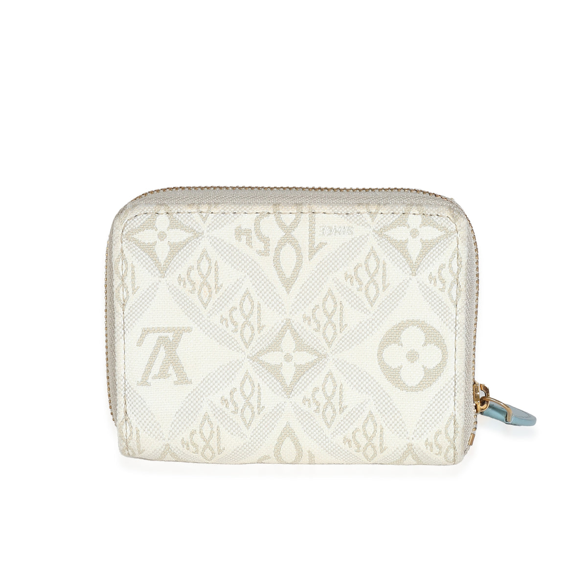 Louis Vuitton Beige White Jacquard Since 1854 Zippy Coin Purse