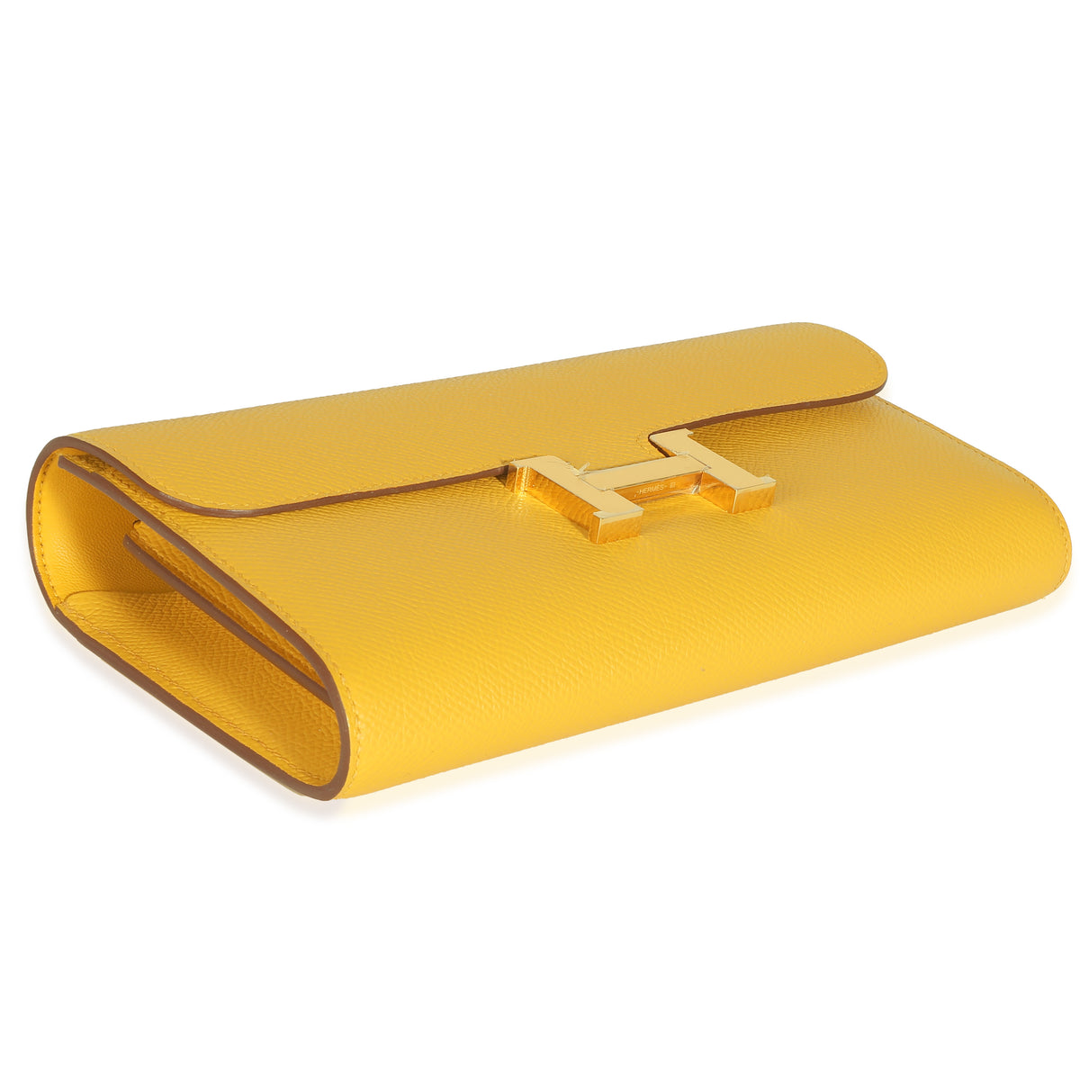 Hermès Jaune Ambre Epsom Constance Long Wallet To Go GHW