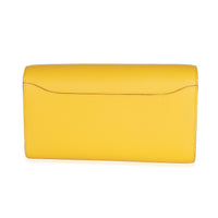 Hermès Jaune Ambre Epsom Constance Long Wallet To Go GHW