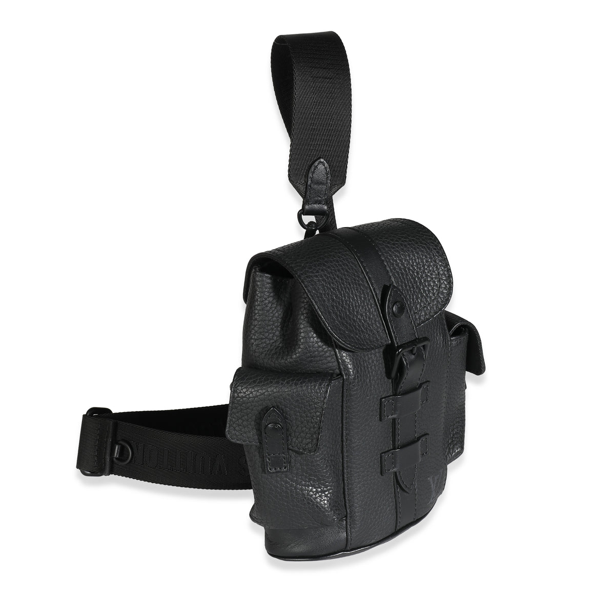 Louis Vuitton Black Taurillon Christopher XS Backpack Handbag pv