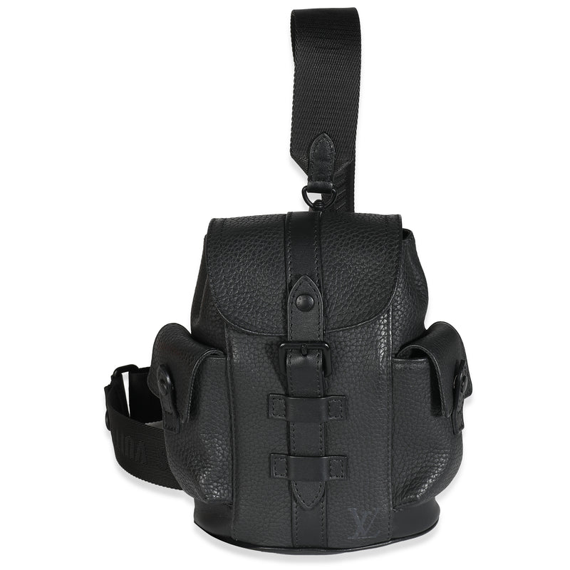 Louis Vuitton Black Taurillon Christopher XS Backpack