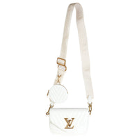 Louis Vuitton Snow Calfskin New Wave Multi Pochette