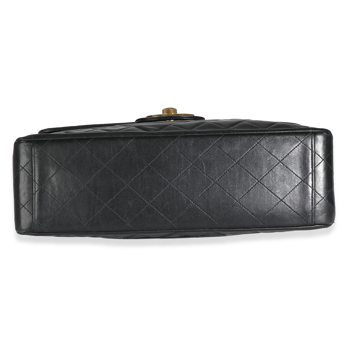 Vintage 24K Black Quilted Lambskin Maxi XL Flap Bag
