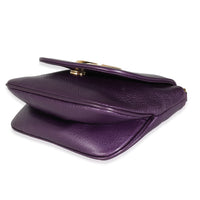 Metallic Purple Pebbled Leather Small 1973 Chain Shoulder Bag