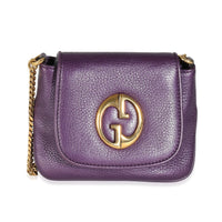 Metallic Purple Pebbled Leather Small 1973 Chain Shoulder Bag