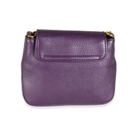 Gucci Metallic Purple Pebbled Leather Small 1973 Chain Shoulder Bag