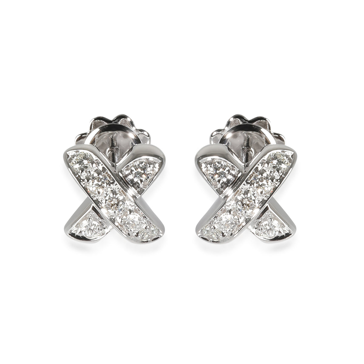 Vintage Earrings in  White Gold 0.35 CTW