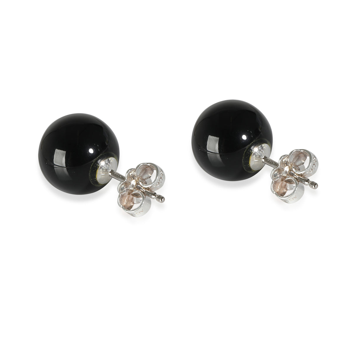 Tiffany & Co. Onyx Earrings in  Sterling Silver