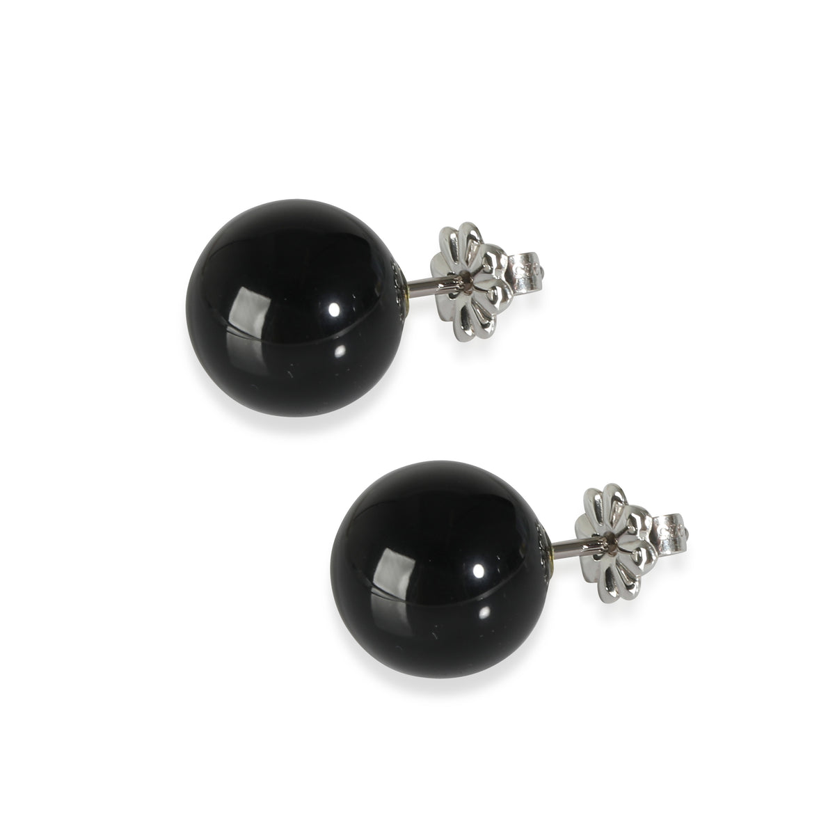 Tiffany & Co. Onyx Earrings in  Sterling Silver