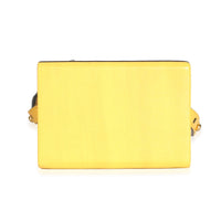 Yellow Vitello Fluffy Logo Vertical Box Bag